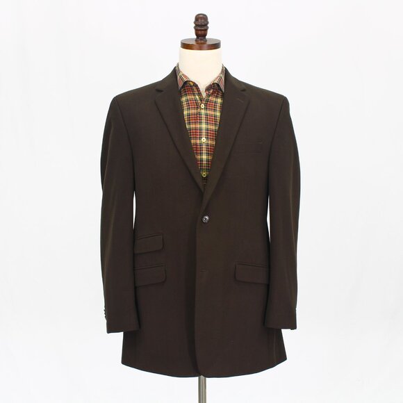 Joseph Abboud 42L Brown Blazer Sport Coat Jacket 2-Button Solid T892